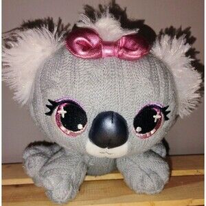 Gund P.Lushes Plush Koala 7" Victoria Melbie Knit Gray Pink Beanie Bottom